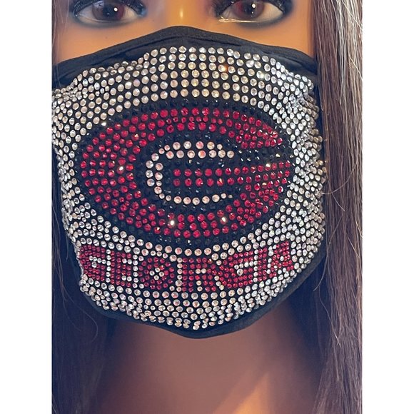 University of Georgia Bulldogs Bling Face Mask - Picture 2 of 10